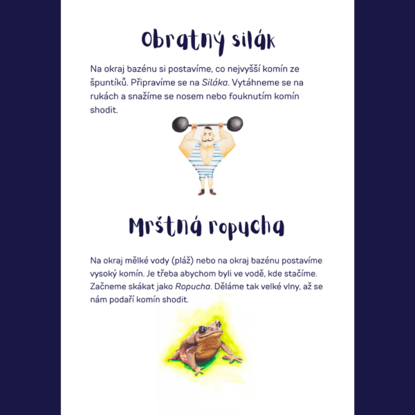Hra obratný silák k Plaveckým válečkům