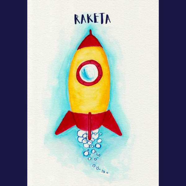 plavecká karta raketa